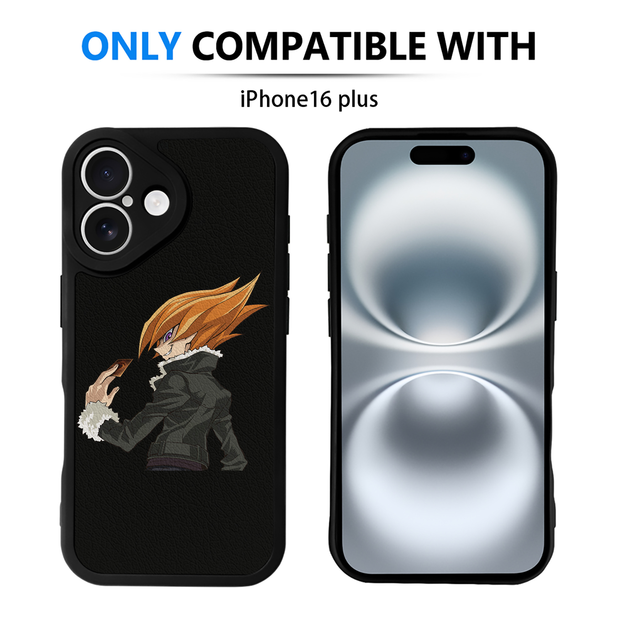 遊☆戯☆王 Yu-Gi-Oh! 【iPhone 16シリーズ対応】シリコンスマホケース（レザー調） 材質：シリコン